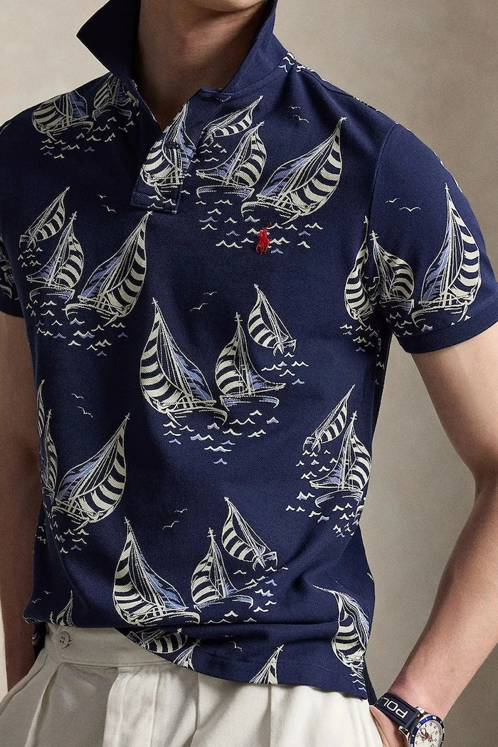 Polo Ralph Lauren тениска с яка мъжка от памук