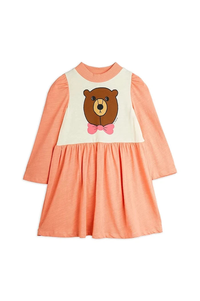 Детска памучна рокля Mini Rodini Bear