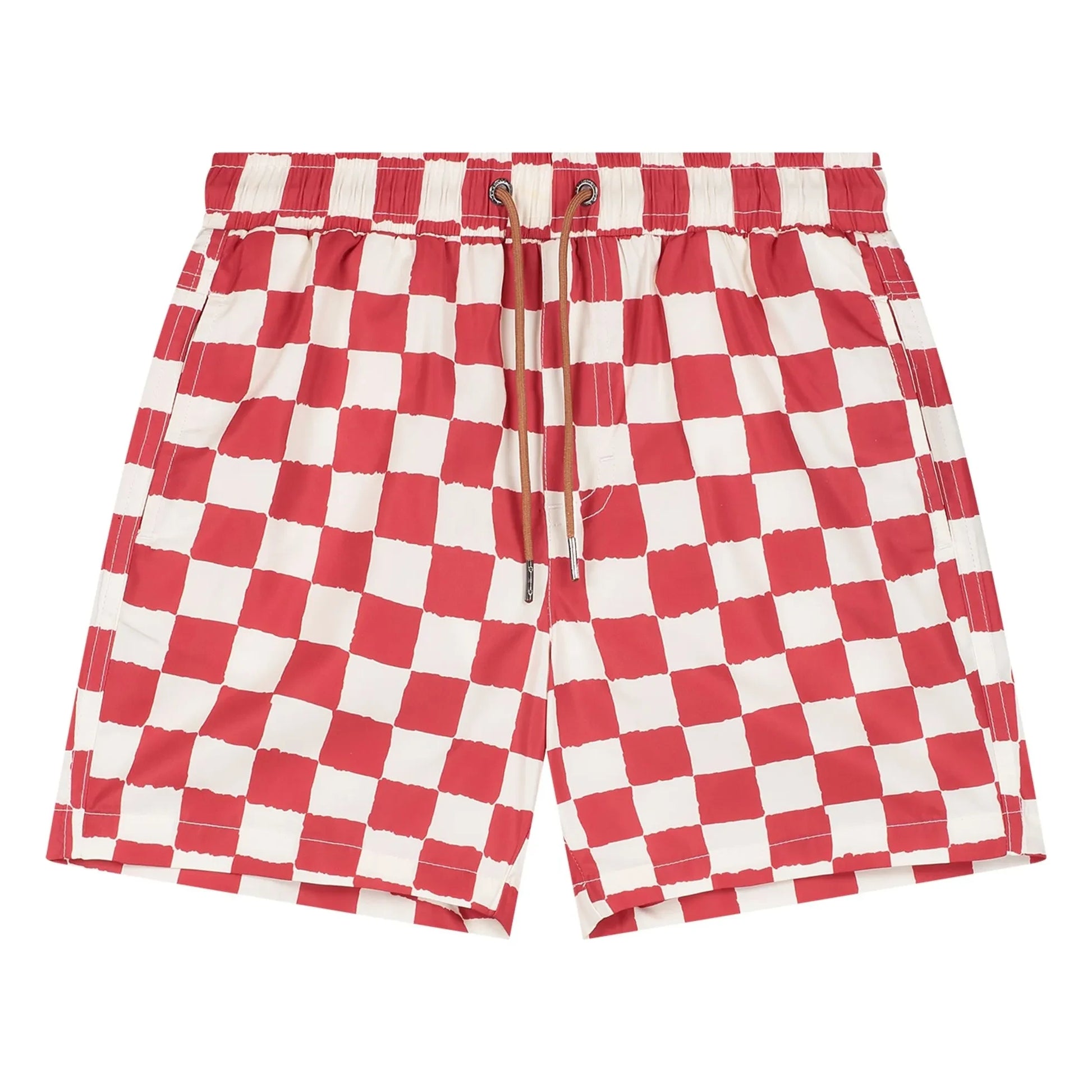 Beachlife - Damier Swim Shorts | Red