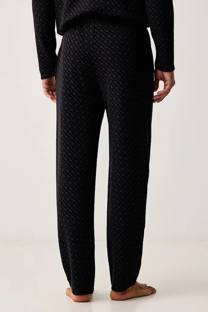 Pamuklu Erkek Pijama Altı WaffleAOP Pants