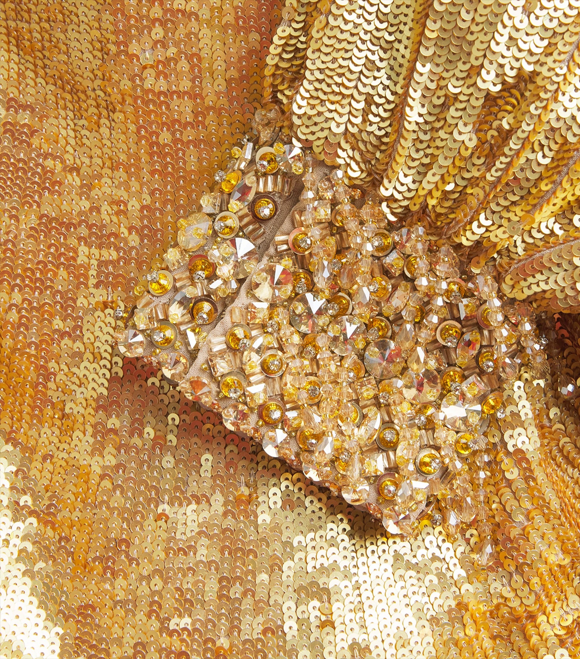 Jenny Packham Gold Sequin Embellished Opium Gown