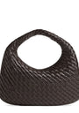 Small Intrecciato Leather Veneta Shoulder Bag