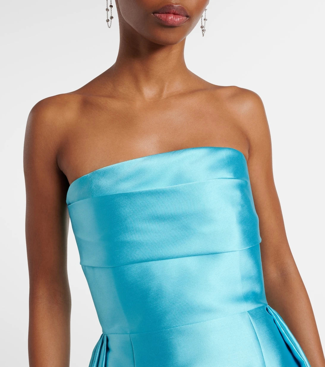 Solace London - Strapless satin twill gown