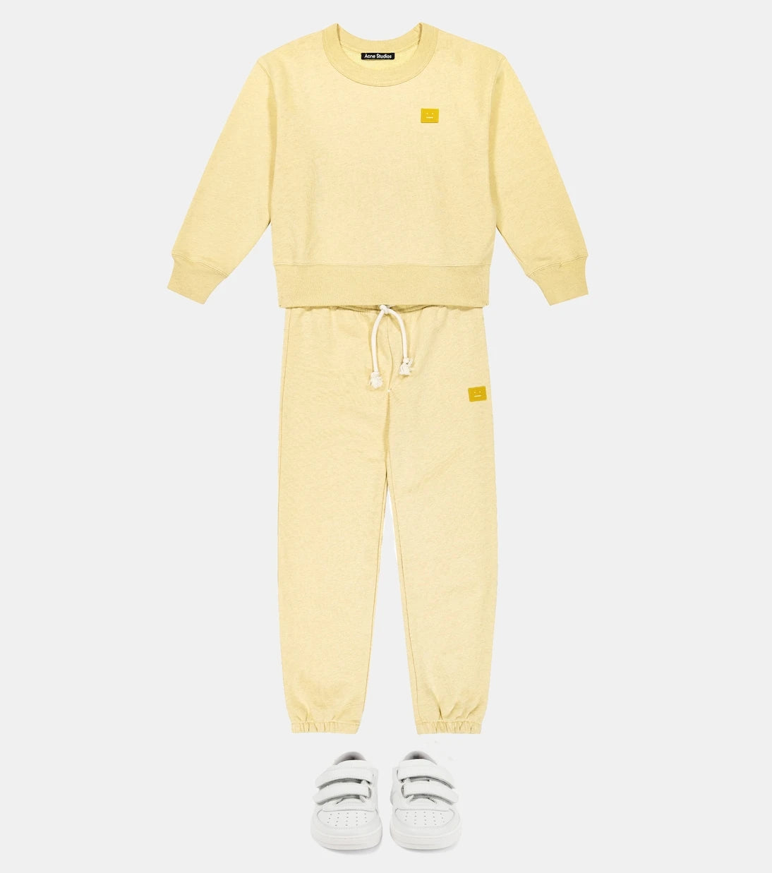 Acne Studios Kids - سويت شيرت من القطن جيرسيه بطبعة وجه