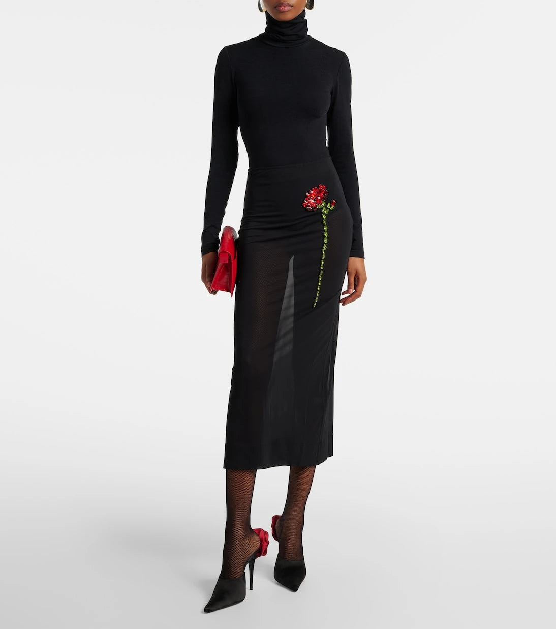 Wolford - Colorado cotton-blend turtleneck bodysuit