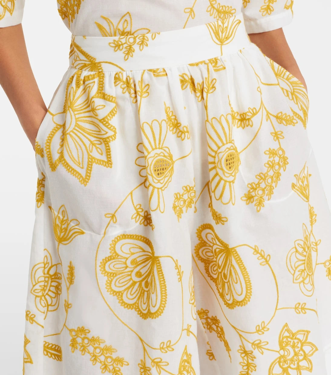 Eres - Chandra embroidered cotton-blend Bermuda shorts