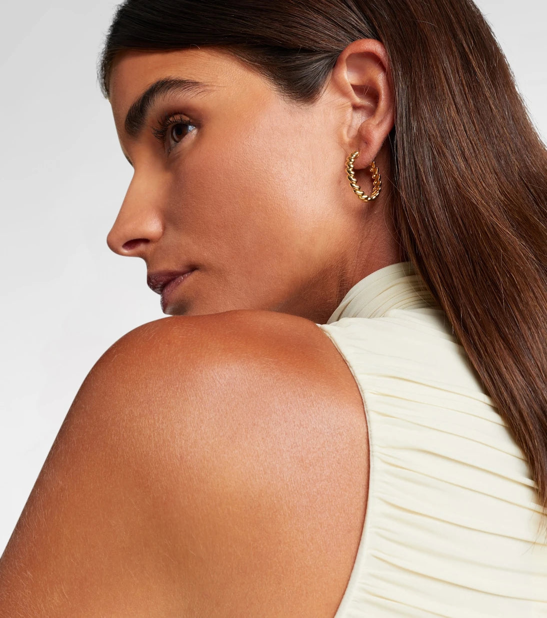 Anita Ko - Coil 18kt gold hoop earrings