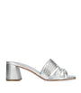 Gina Silver Lugano Heeled Mules 50