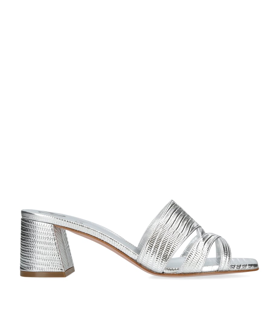 Gina Silver Lugano Heeled Mules 50