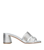 Silver Lugano Heeled Mules 50