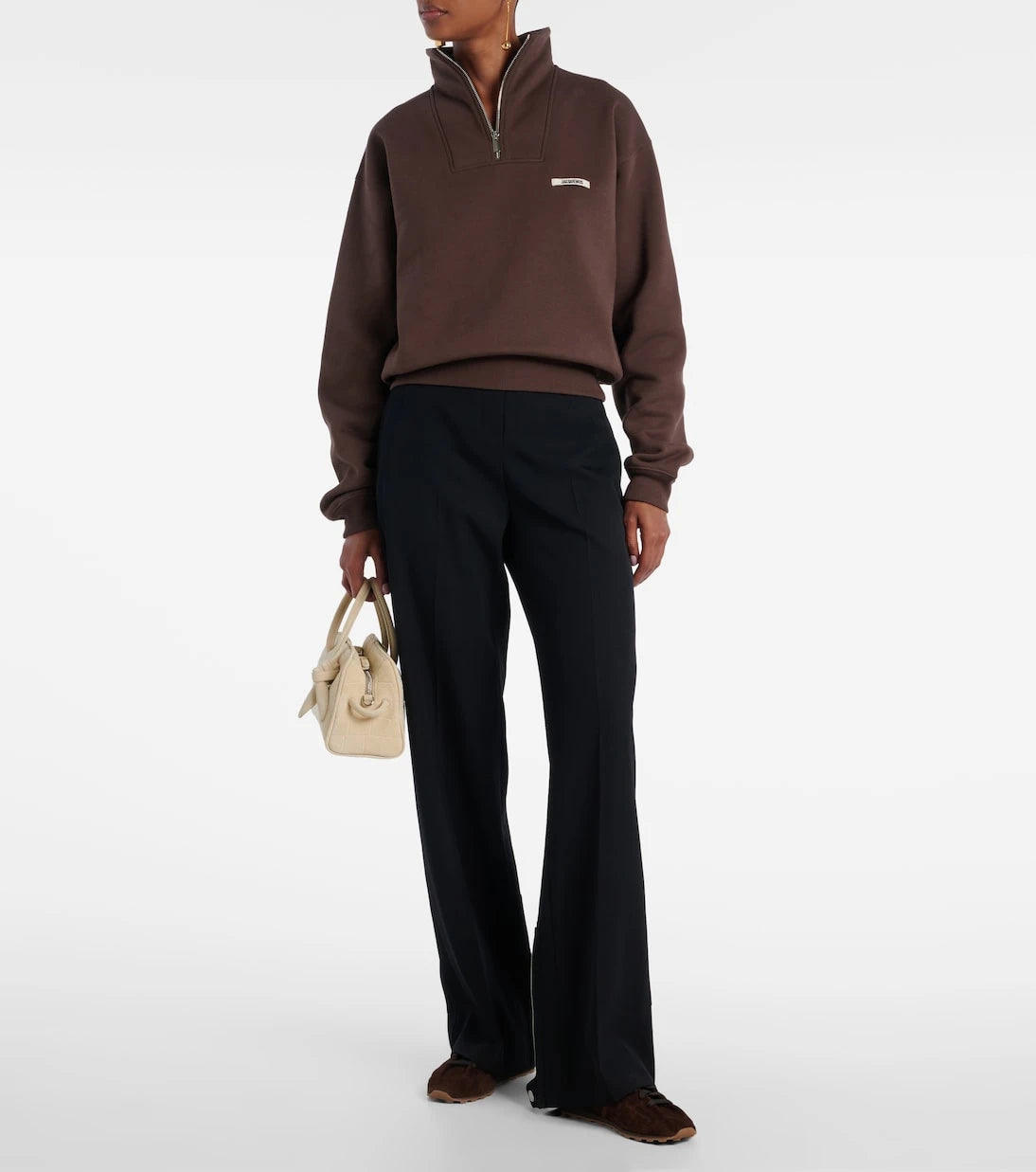 Jacquemus - Tennis croc-effect suede sneakers