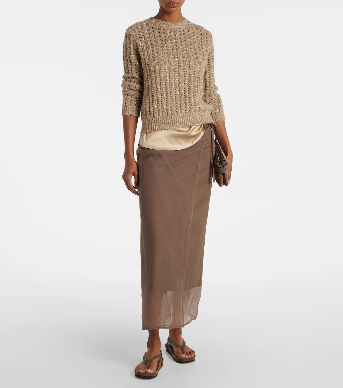 Brunello Cucinelli - Open-knit sequined sweater