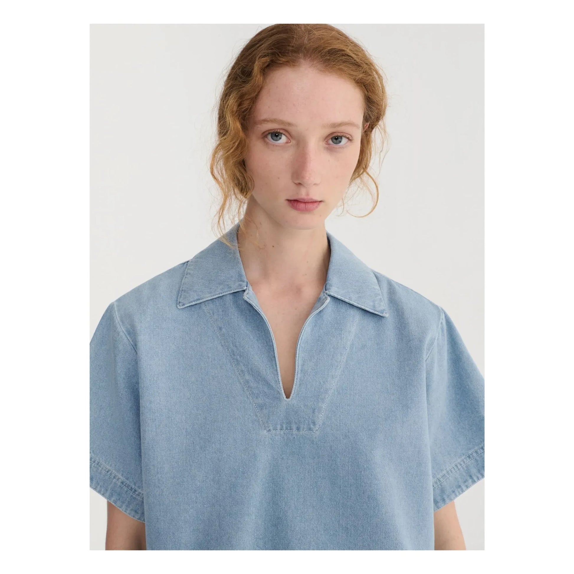 Bobo Choses - Cotton Polo Blouse | Light blue