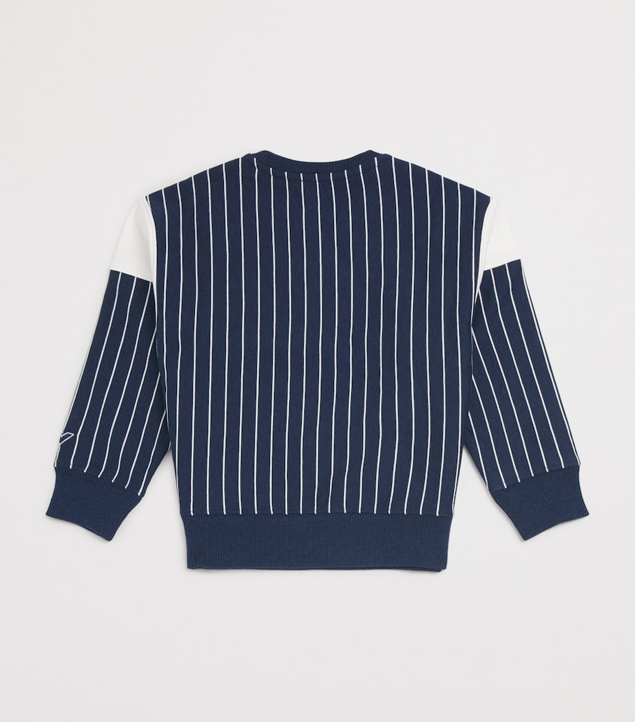 Emporio Armani Kids Cotton Pinstripe Logo Sweatshirt (4-16 Years)