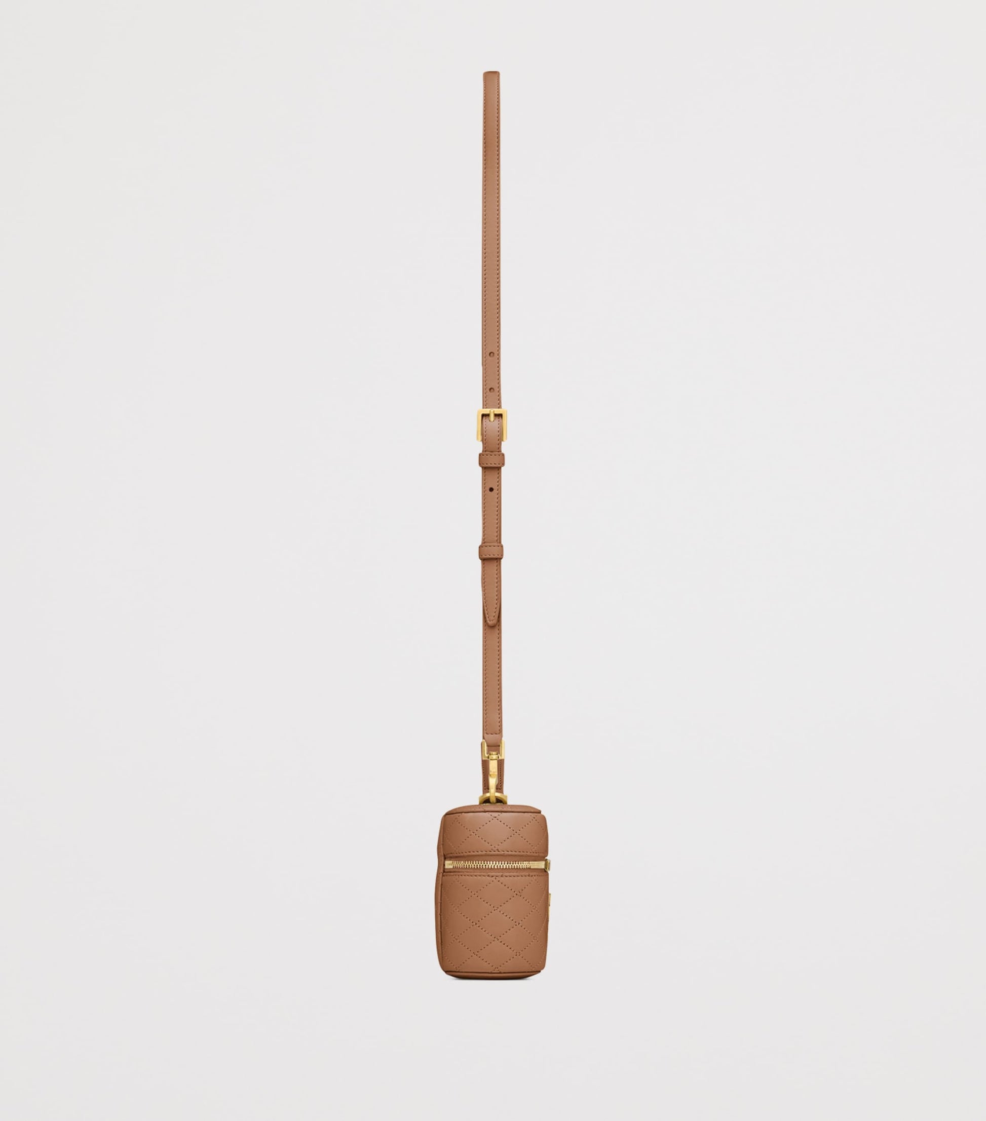 Saint Laurent Brown Lambskin Gaby Vanity Bag