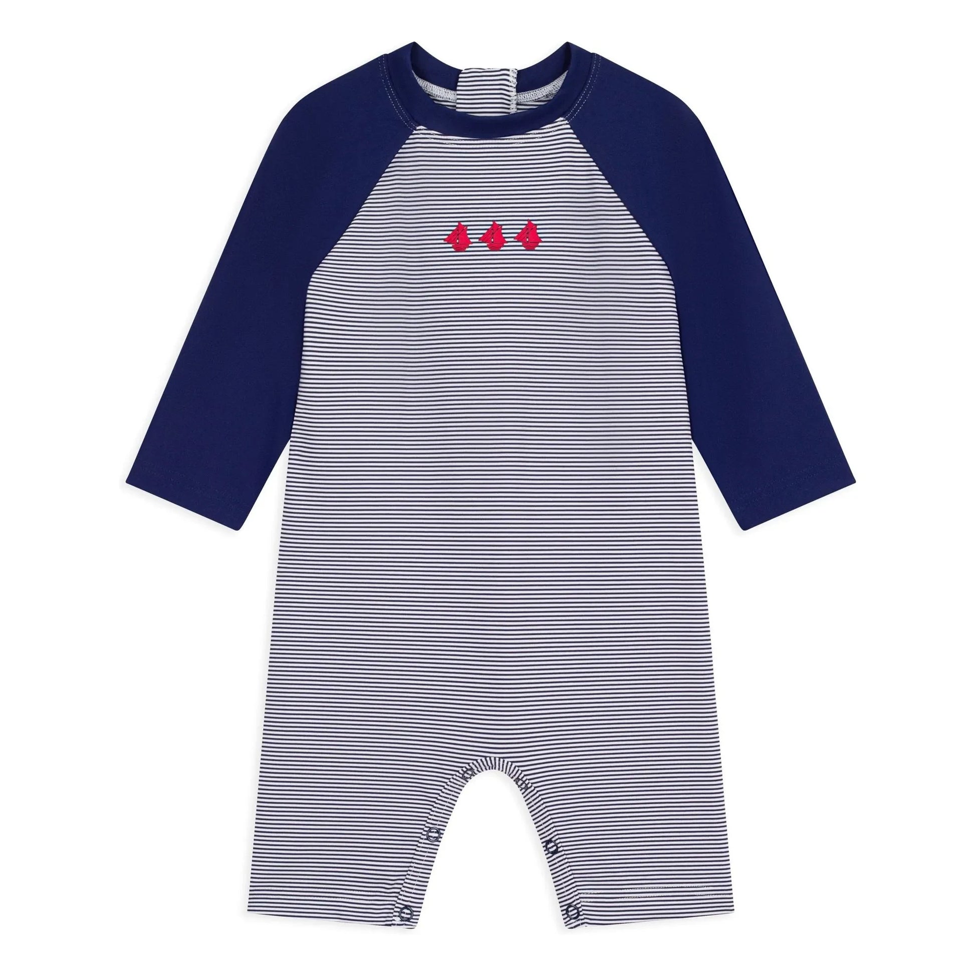 Petit Bateau - Striped UV protection suit | Blue