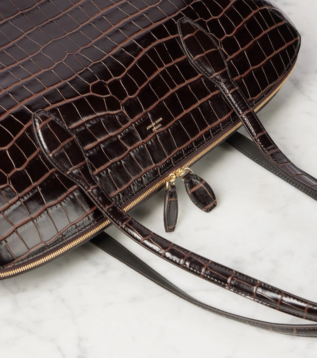Toteme - Croc-effect leather tote bag