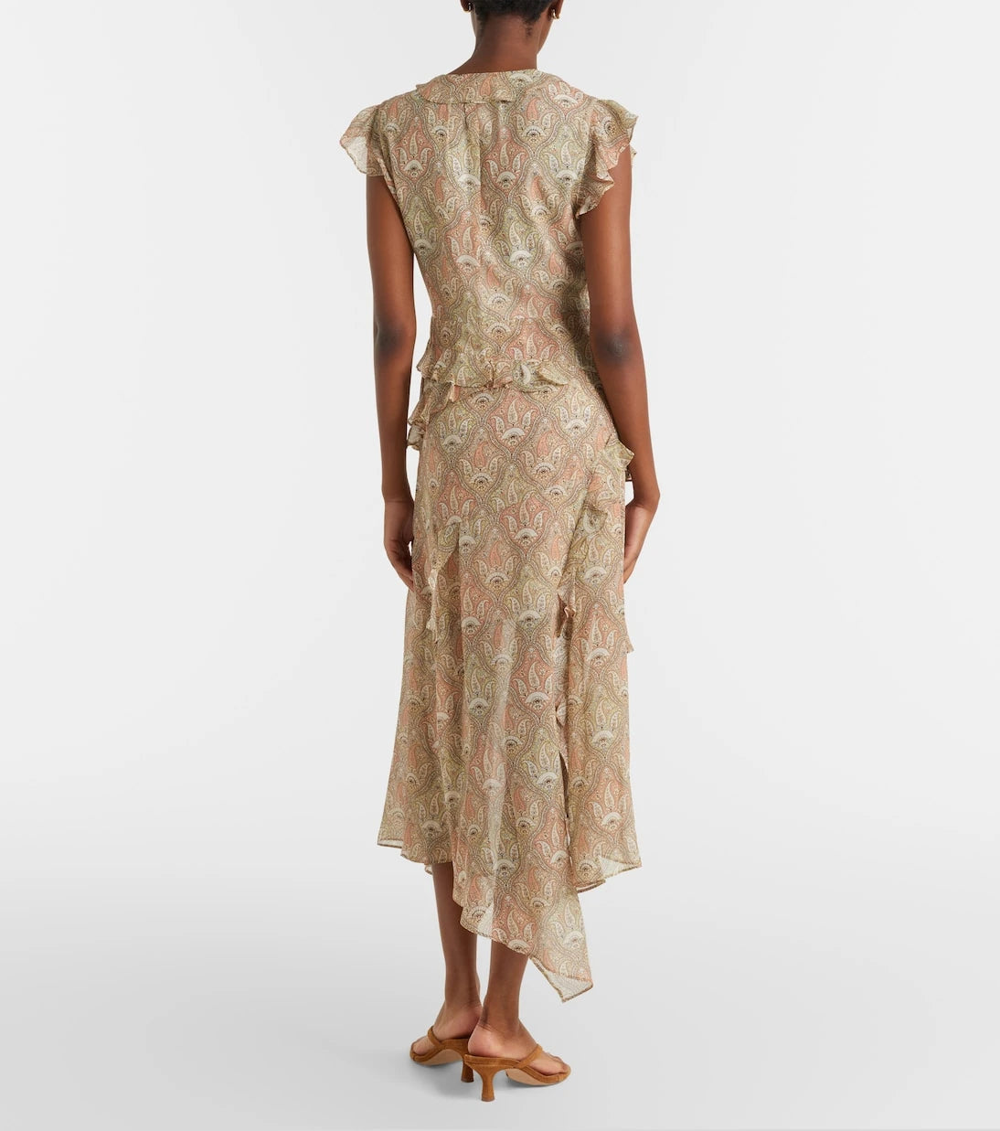 Veronica Beard - Avenel printed ruffled silk midi dress