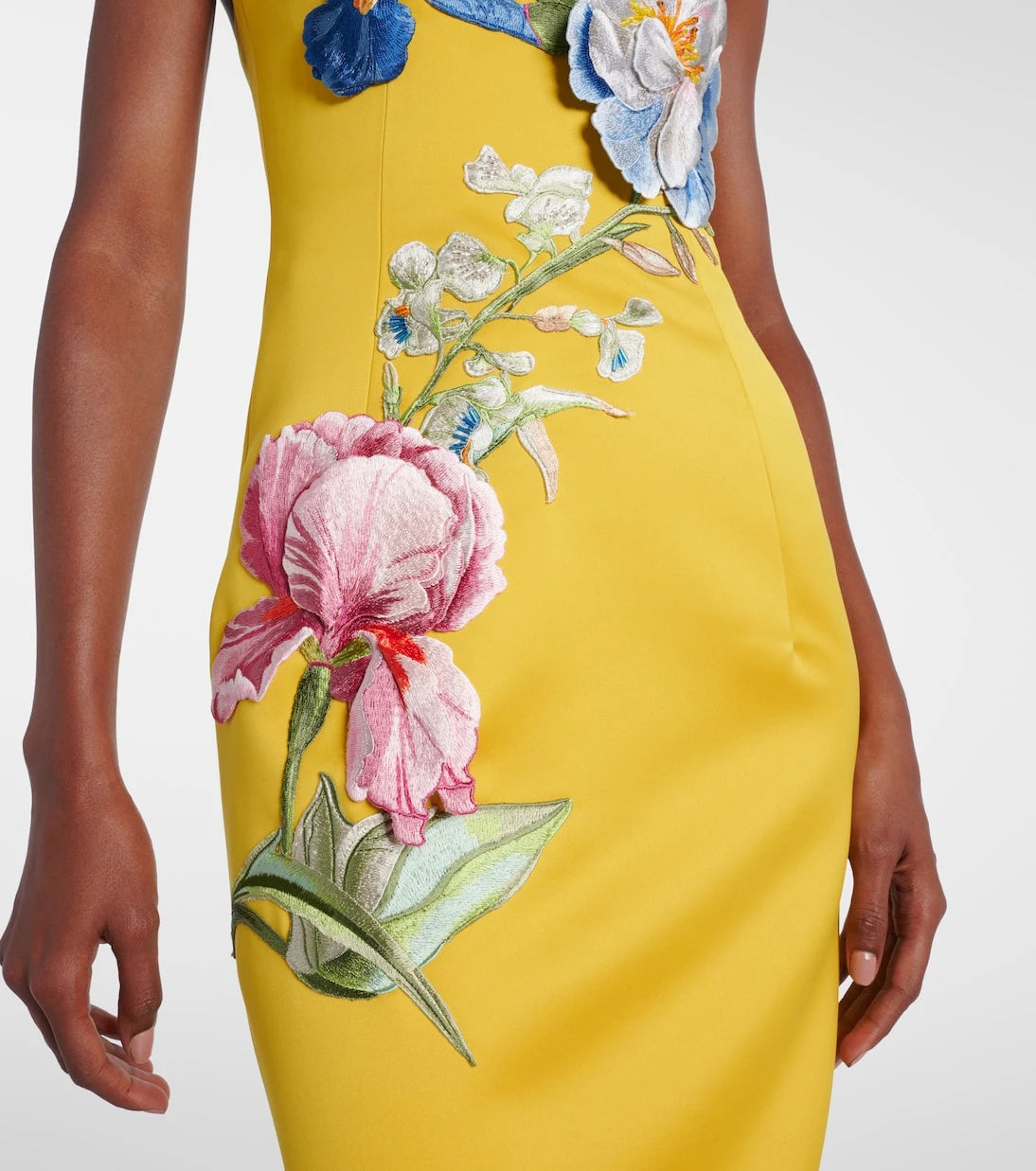 Leo Lin - Rayna floral-appliqué bustier dress