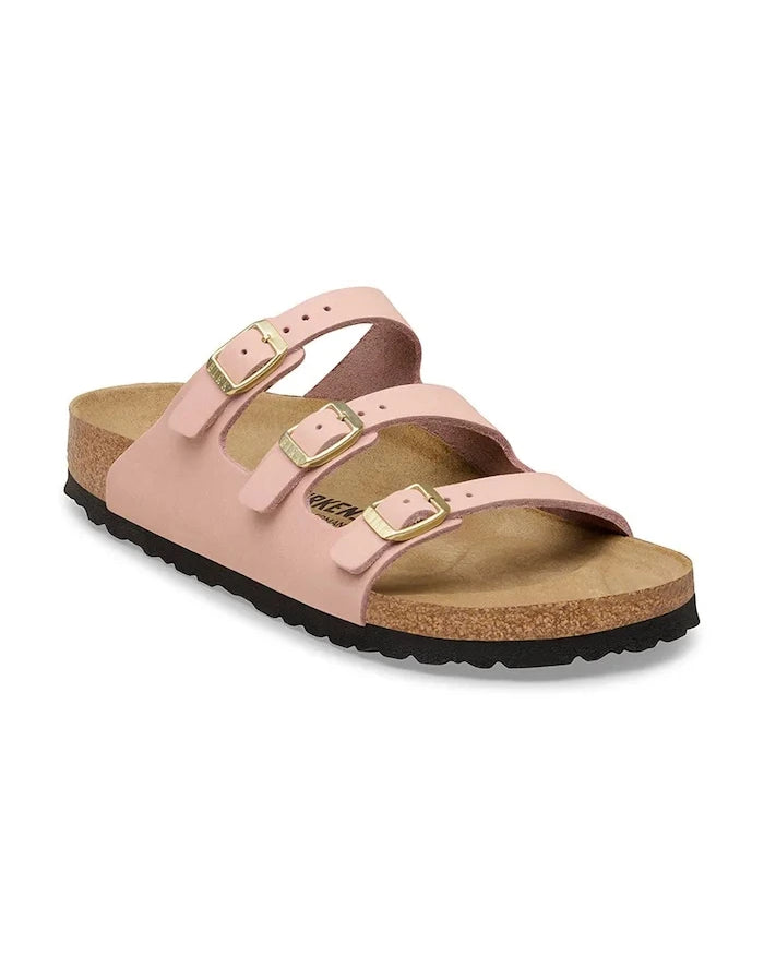 Birkenstock nubuk düz tabanlı kadın terlikleri Florida