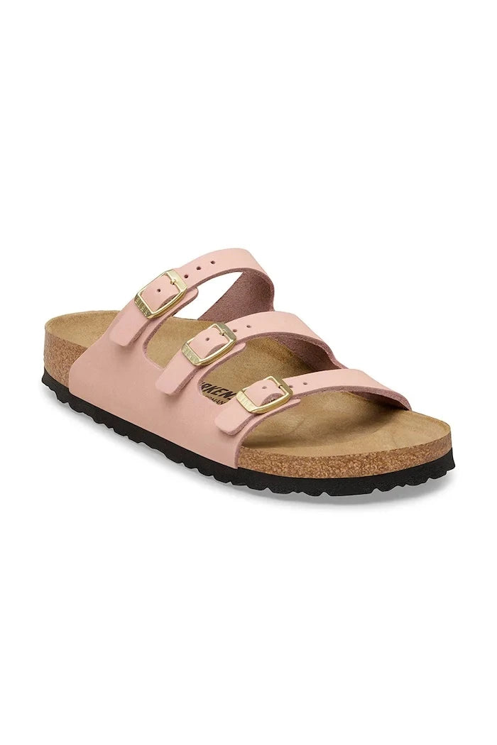 Birkenstock nubuk düz tabanlı kadın terlikleri Florida