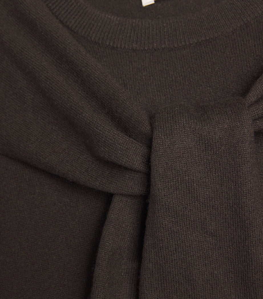 Brown Cashmere Sonja 2-In-1 Sweater