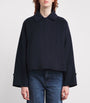 Weekend Max Mara Blue Virgin Wool Cropped Coat