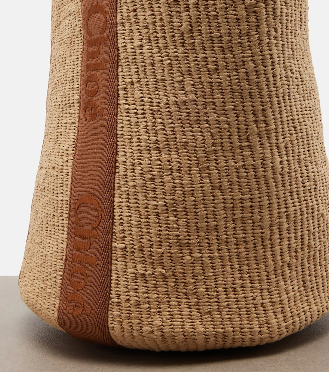 Chloé - Woody Large raffia basket bag
