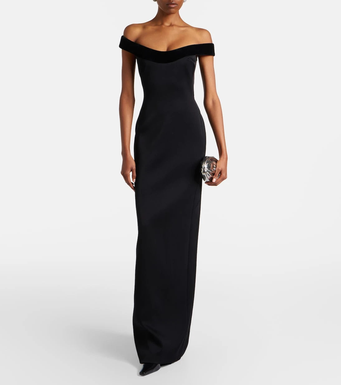 David Koma - Velvet-trimmed gown