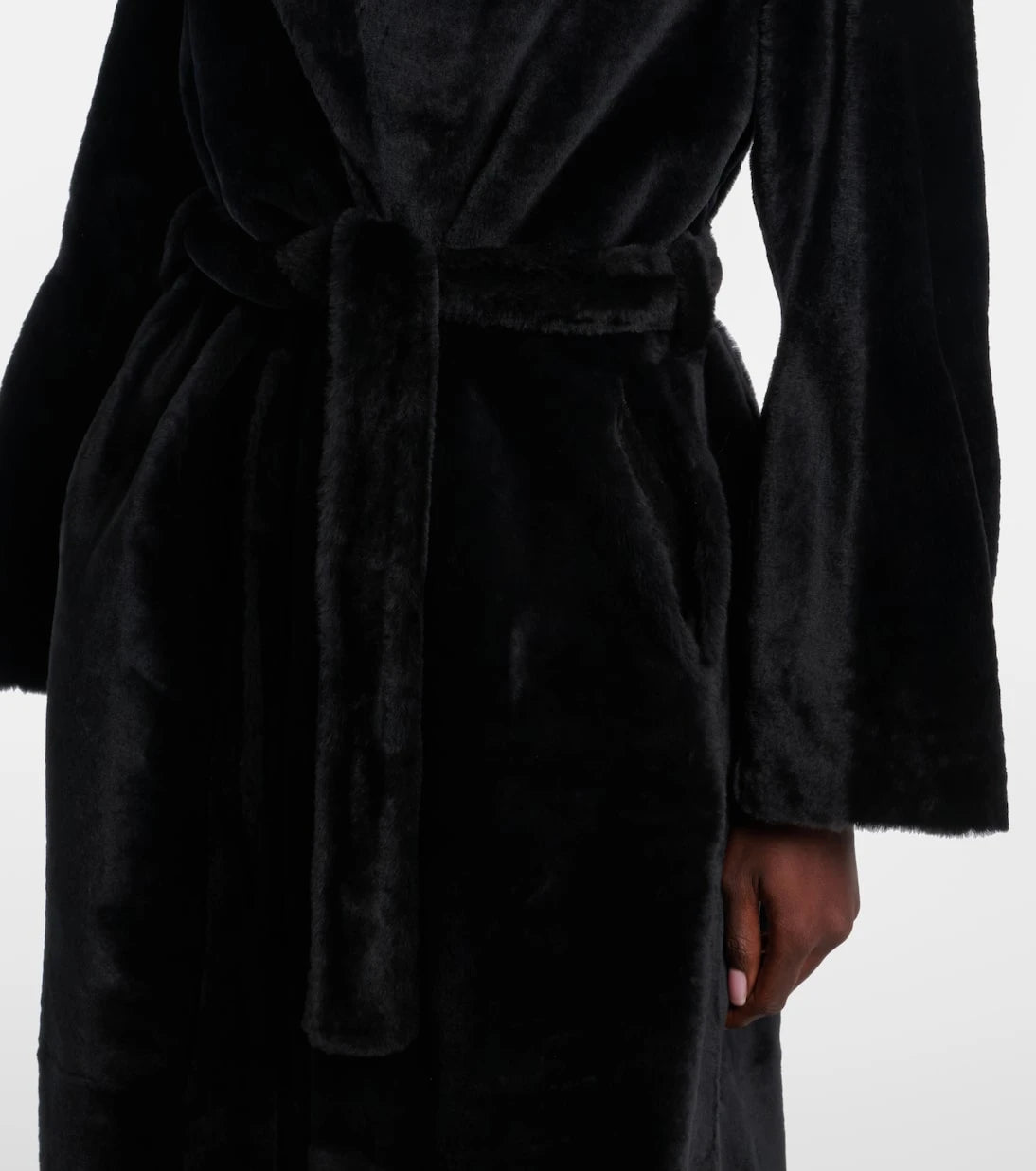 Nour Hammour - Meret shearling wrap coat