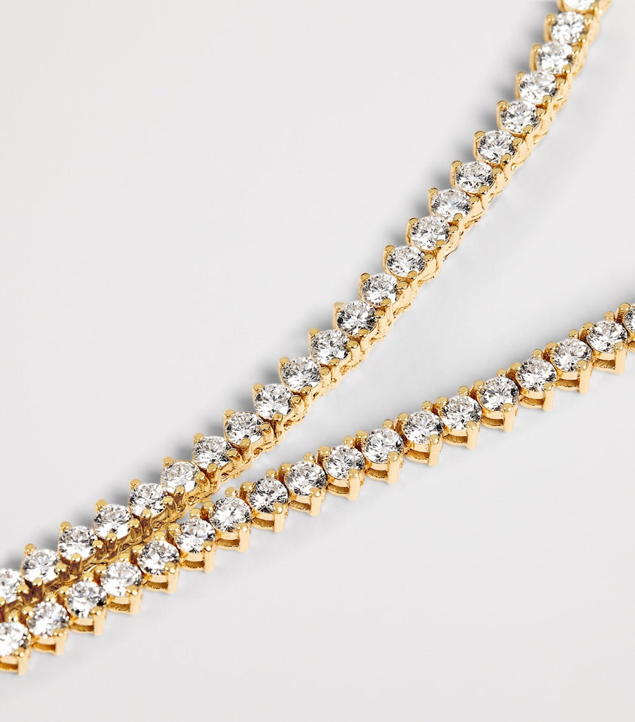 Yellow Gold and Diamond Tennis Necklace (5.25ct)