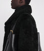 Polo Ralph Lauren Black Shearling Cabot Overcoat
