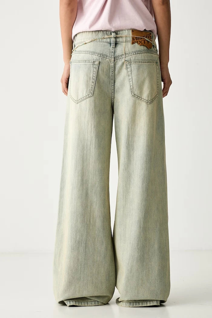 Miss Sixty wide leg kadın kot pantolon