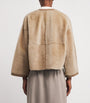 Max Mara Beige Shearling Jacket