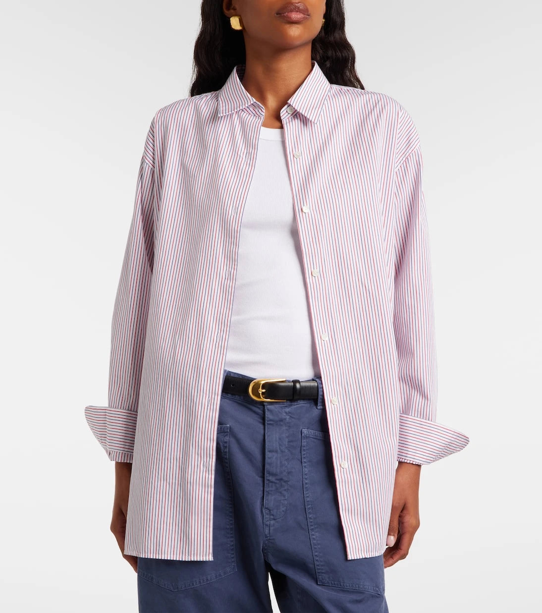 Nili Lotan - Yorke striped cotton shirt