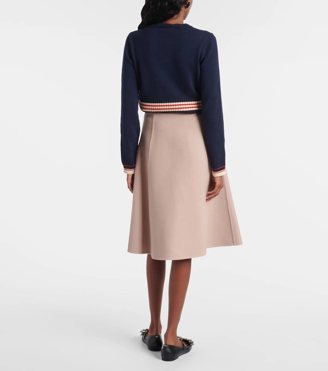 Valentino - Wool and cashmere midi skirt