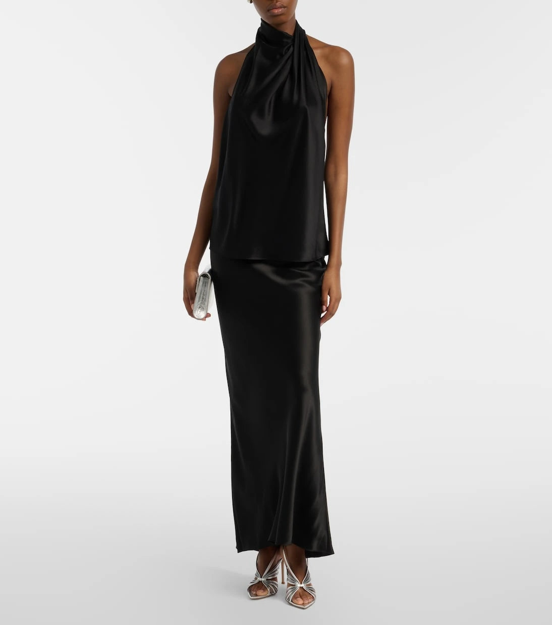 The Sei - Halterneck silk satin top