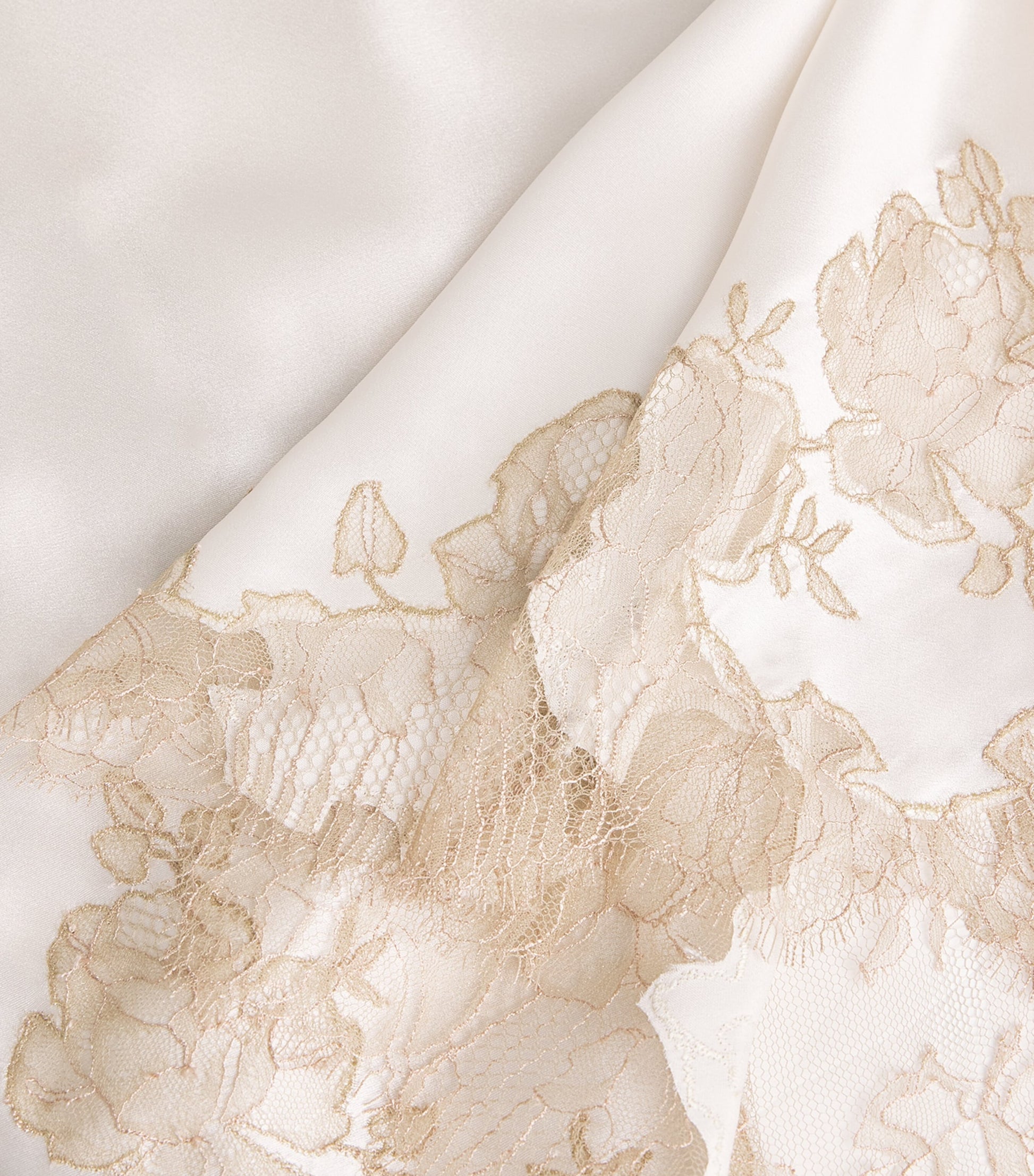 Carine Gilson Ivory Silk Lace-Trim Short Slip Dress