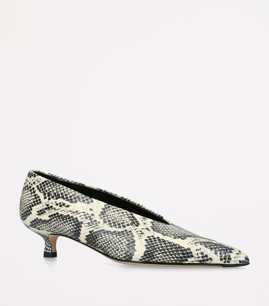 Aeyde Leather Snake Print Clara Pumps 35
