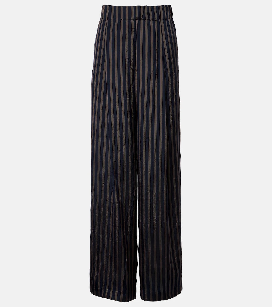 Dries Van Noten - Çizgili geniş paça pantolon