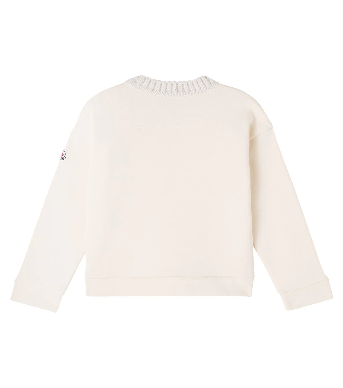 Moncler Enfant - Wool-trimmed cotton jersey sweatshirt