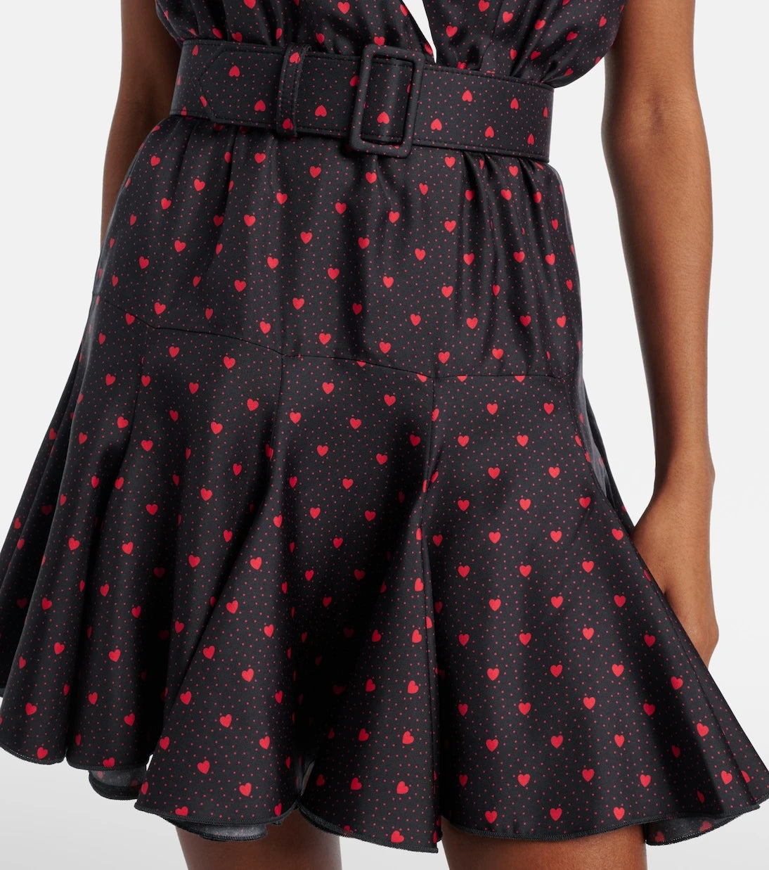 Rodarte - Printed silk twill minidress