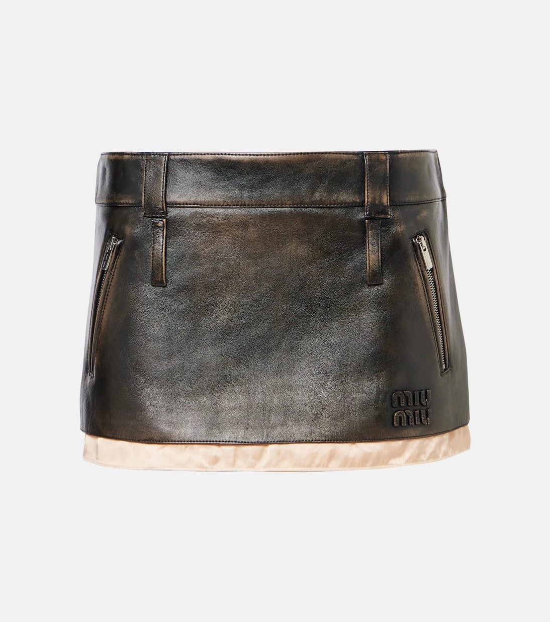 Miu Miu - Leather miniskirt