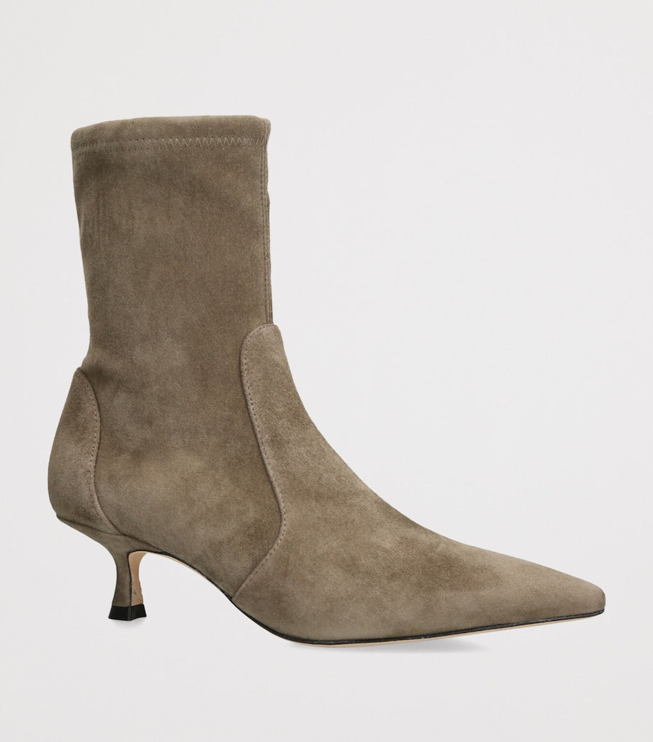 Stuart Weitzman Brown Suede Naomi Ankle Boots 50