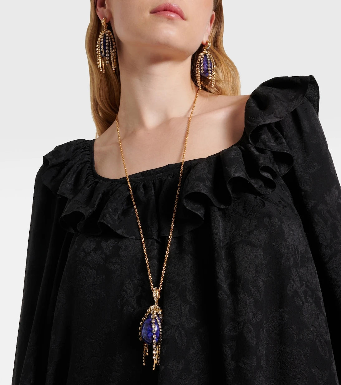 Chloé - Crystal-embellished pendant necklace