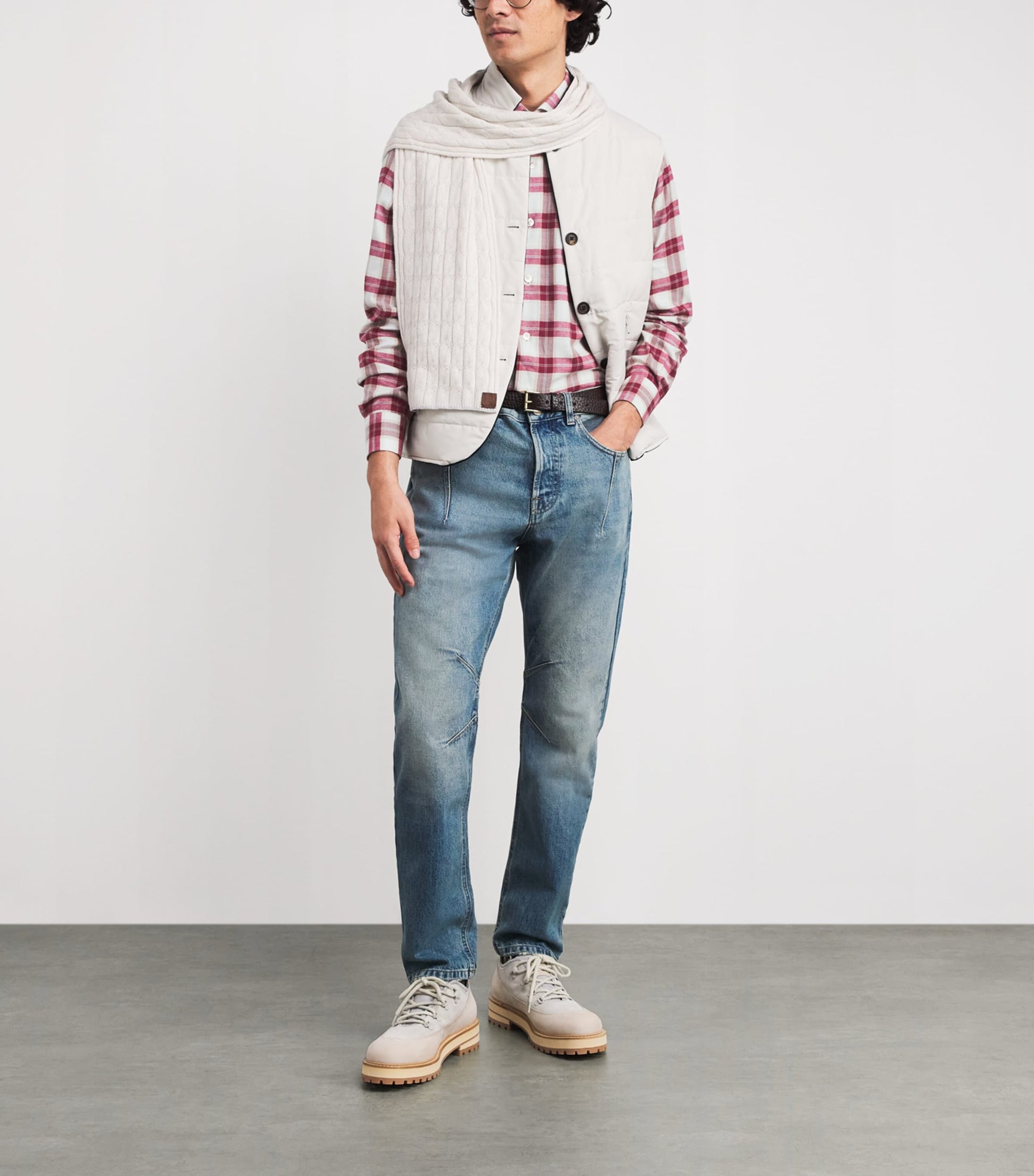 Cotton-Blend Check Shirt