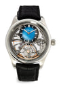 H. Moser & Cie Stainless Steel Pioneer Tourbillon Skeleton Watch 42.8mm