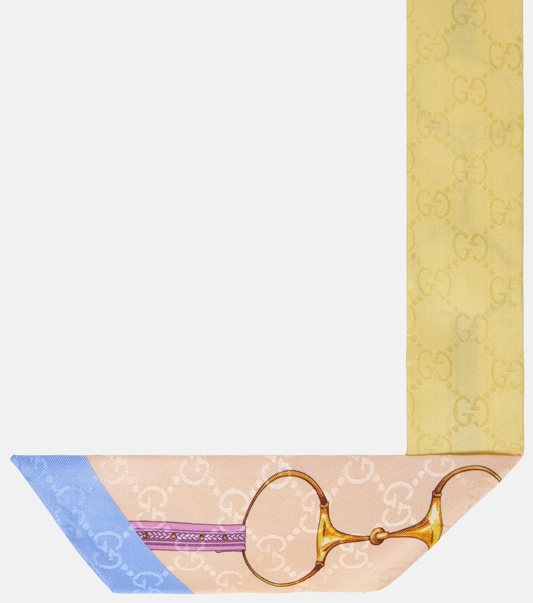 Gucci - GG Horsebit silk twill scarf
