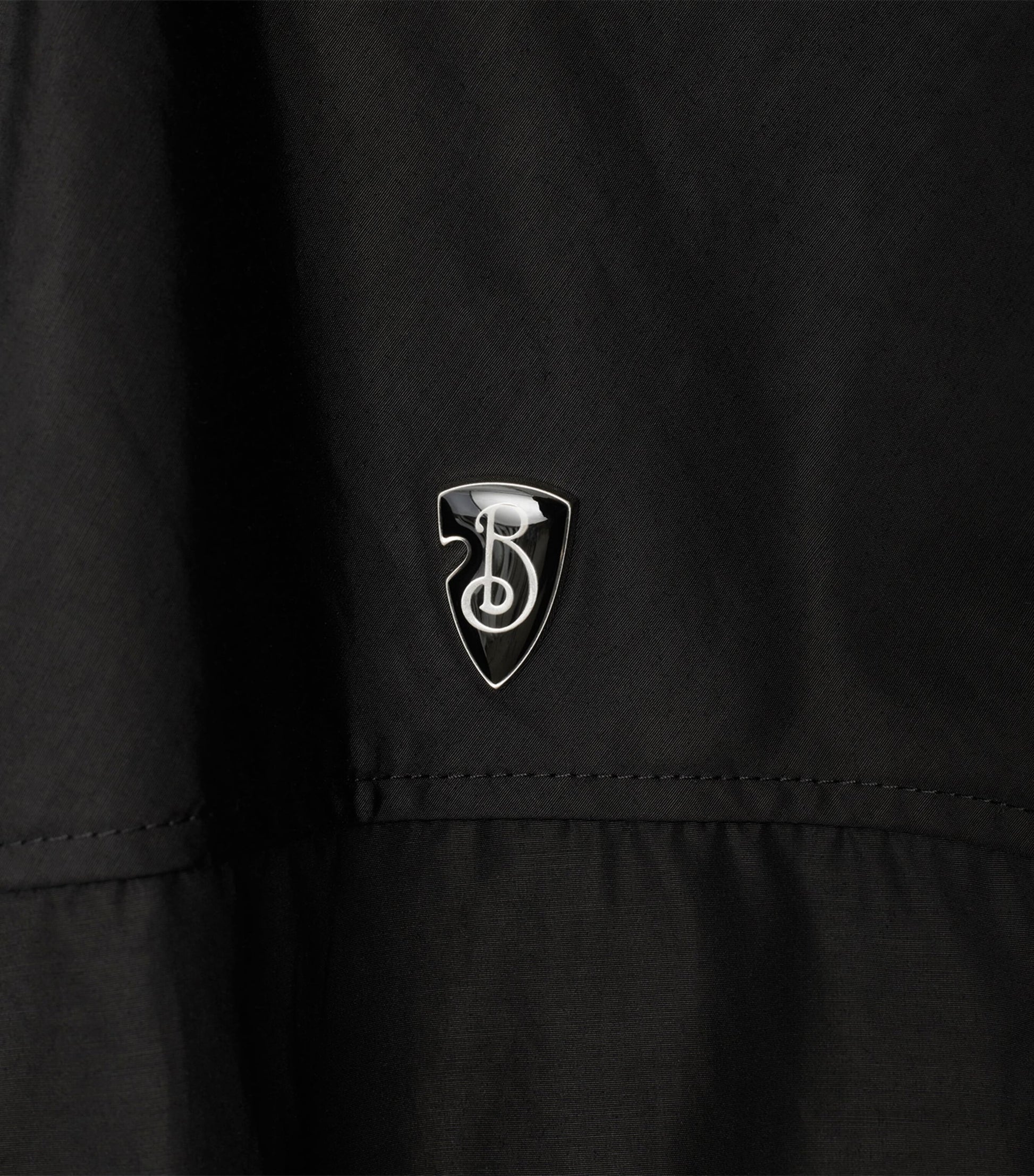 Black B Shield-Plaque Short Parka