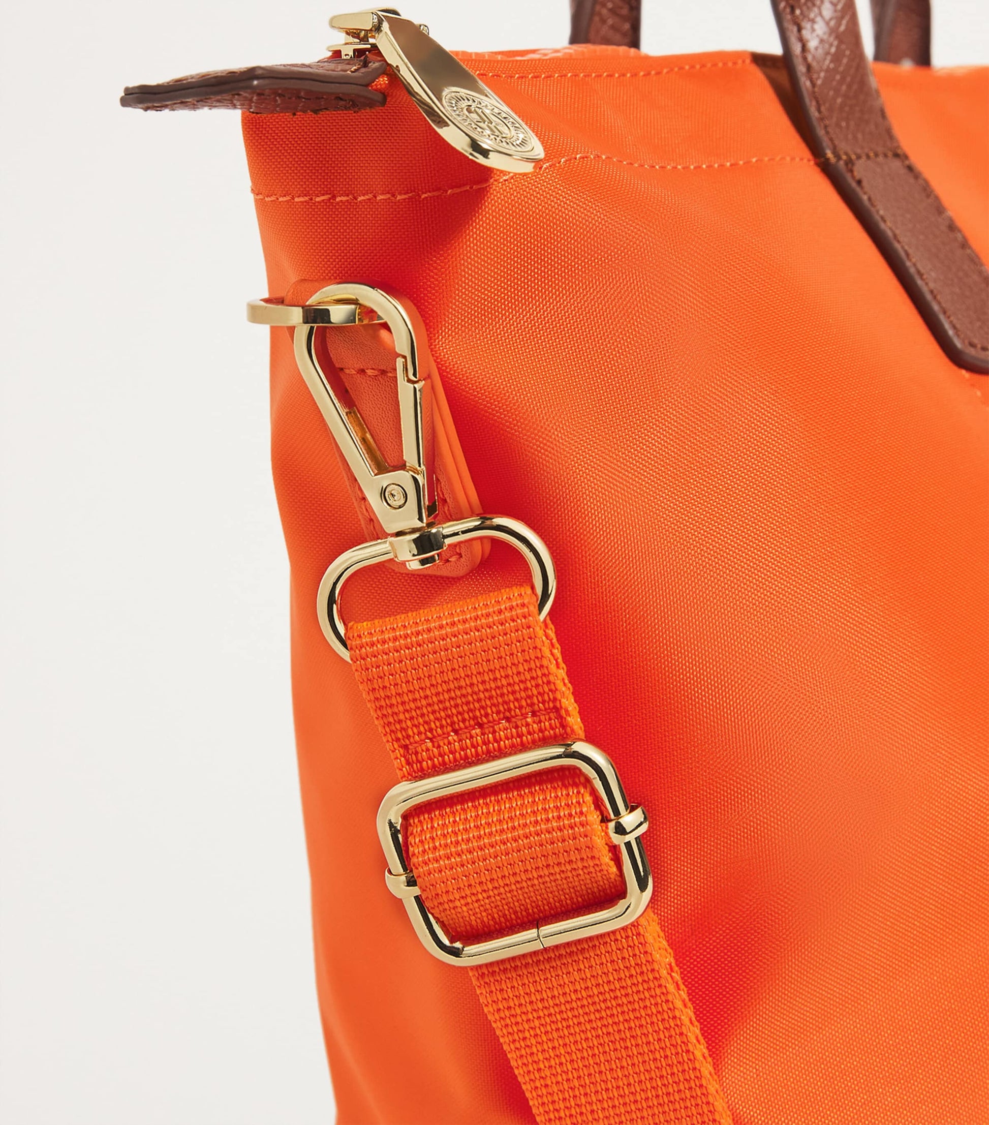 Orange Grab Nylon Tote Bag